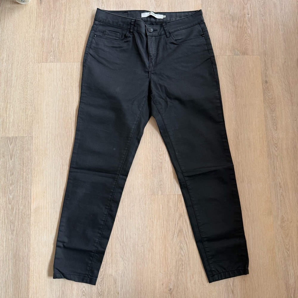 Vero Moda Black Waxed Ankle Jeans